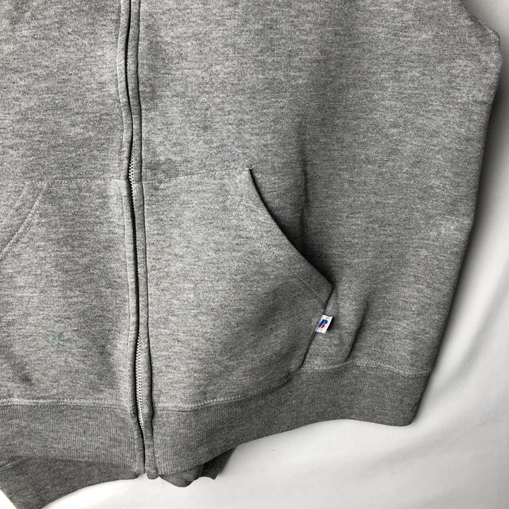 2000'S ~ Russell Sweat Full Zip Hoodie Men's L polyester gray type Vintage Second Hand