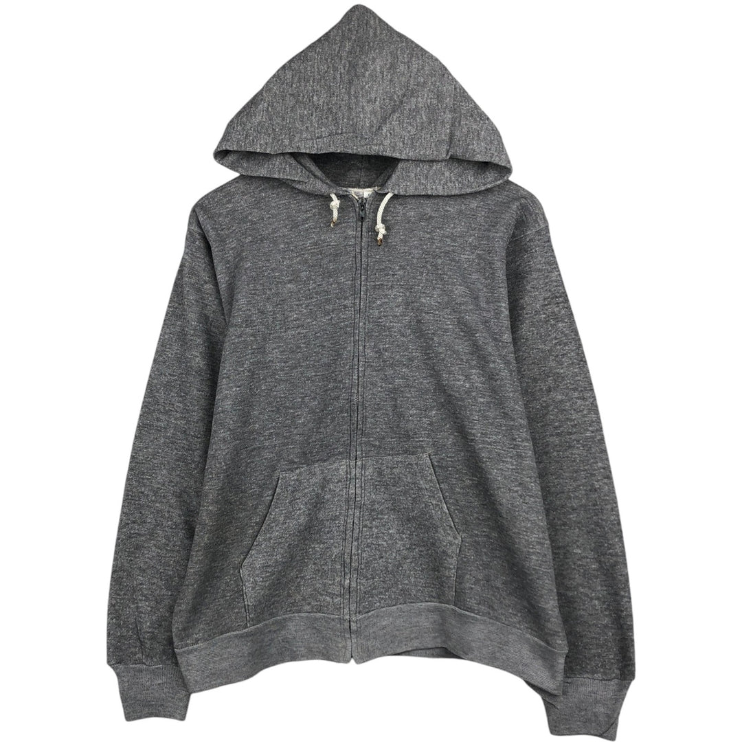 70s-80'S Healthknit Full-Zip Sweatshirt Hoodie, Made in USA, Men's XL (approx.), Vintage cotton gray type Vintage Second Hand