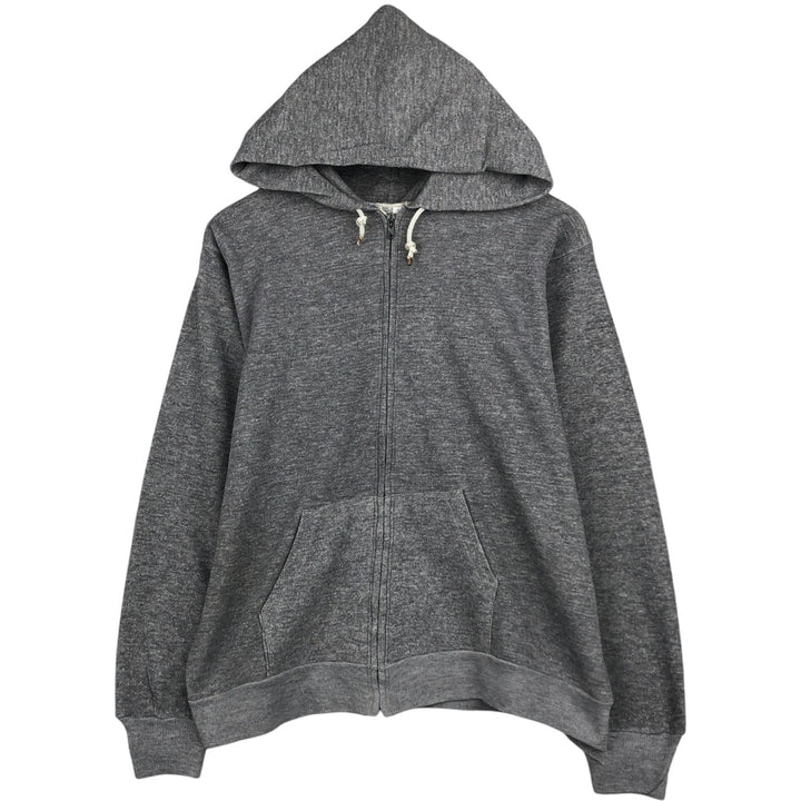 70s-80'S Healthknit Full-Zip Sweatshirt Hoodie, Made in USA, Men's XL (approx.), Vintage cotton gray type Vintage Second Hand