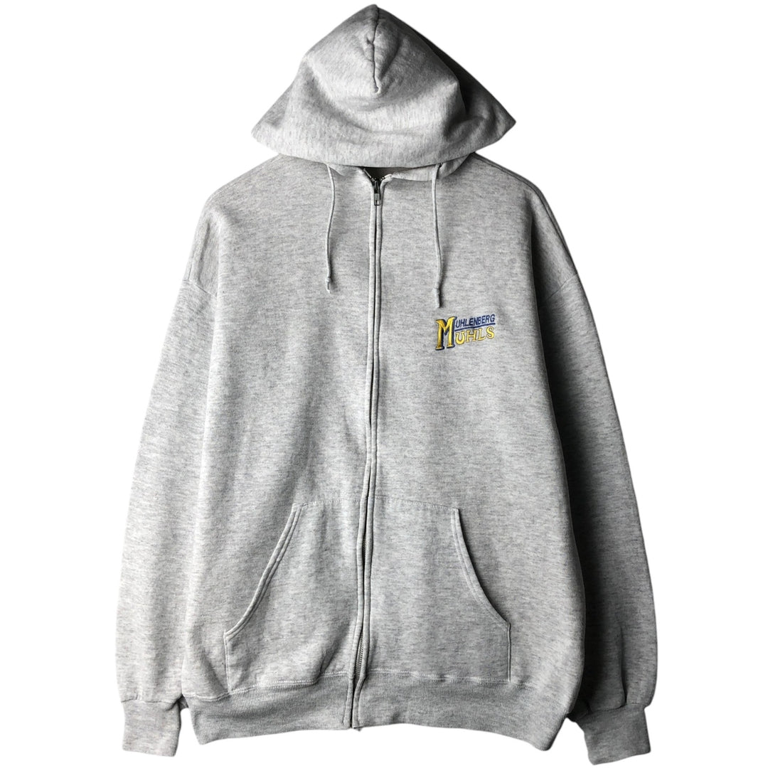 90'S Jerzees Sweat Full Zip Hoodie Made in USA Men's XL Vintage cotton gray type Vintage Second Hand