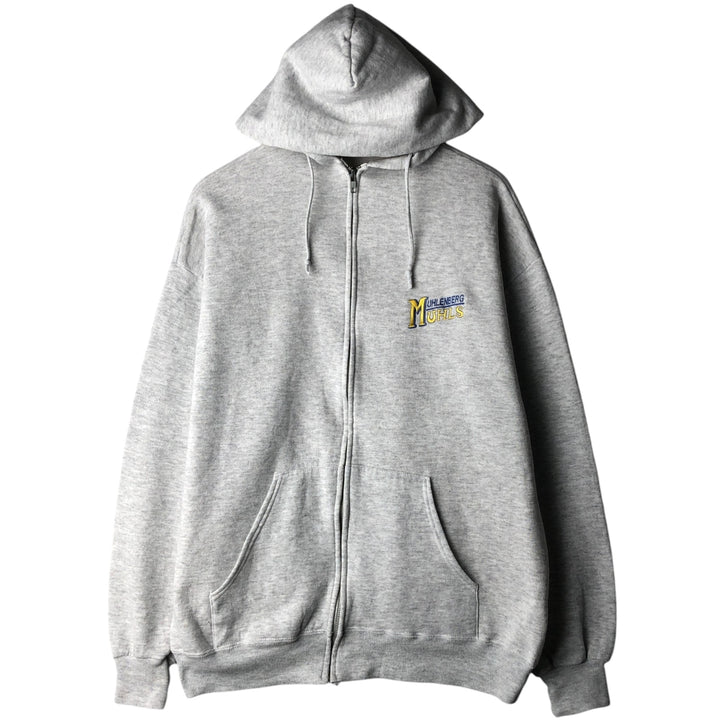 90'S Jerzees Sweat Full Zip Hoodie Made in USA Men's XL Vintage cotton gray type Vintage Second Hand