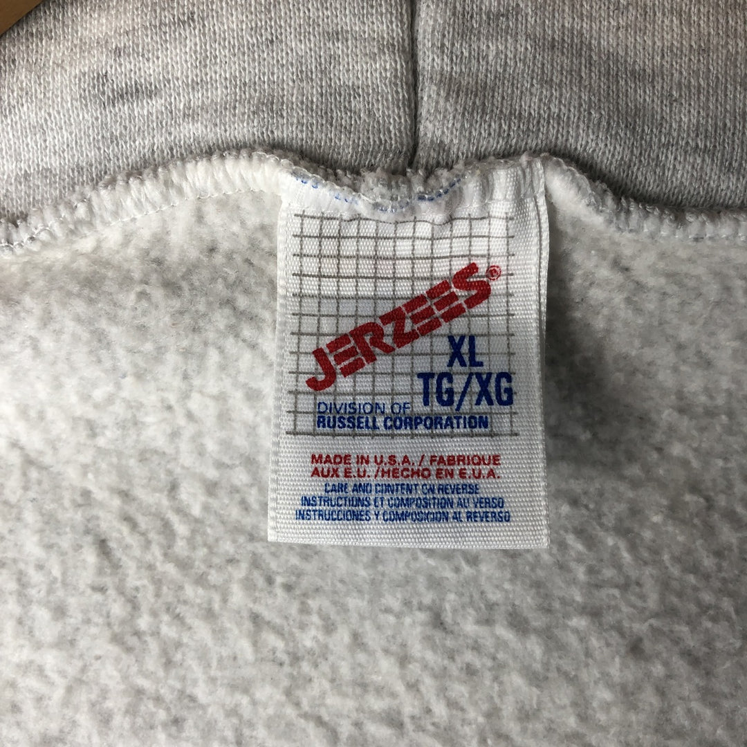 90'S Jerzees Sweat Full Zip Hoodie Made in USA Men's XL Vintage cotton gray type Vintage Second Hand