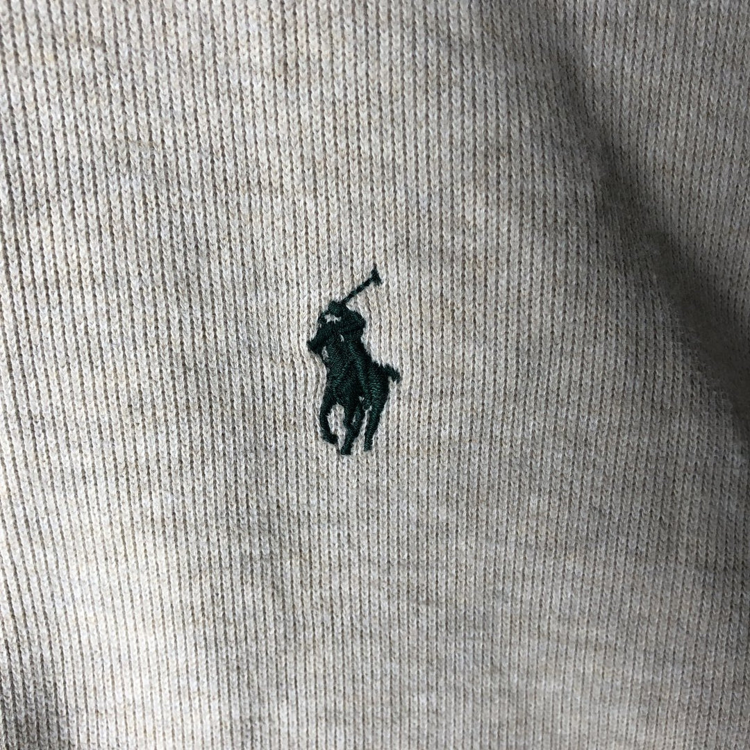 Ralph Lauren POLO by Ralph Lauren full zip sweatshirt, men's XL size cotton ivory Vintage Second Hand