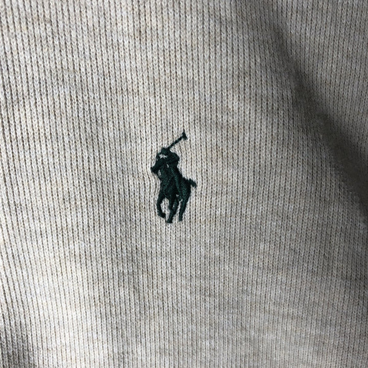 Ralph Lauren POLO by Ralph Lauren full zip sweatshirt, men's XL size cotton ivory Vintage Second Hand