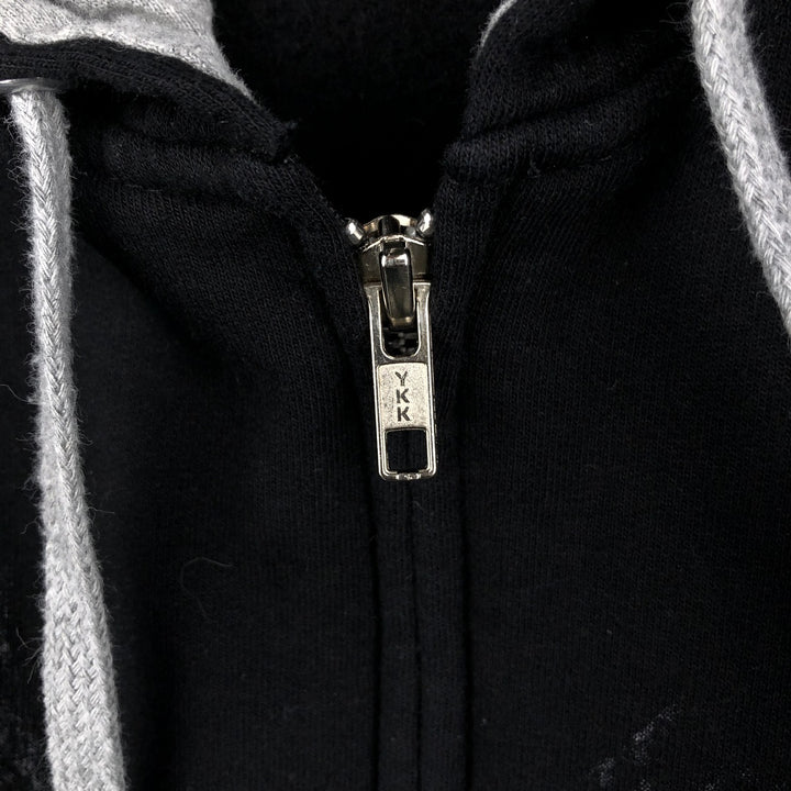 Harley-Davidson Eagle Pattern Motorcycle Sweatshirt Full-Zip Hoodie, Men's Size L (approx.) cotton black type Vintage Second Hand