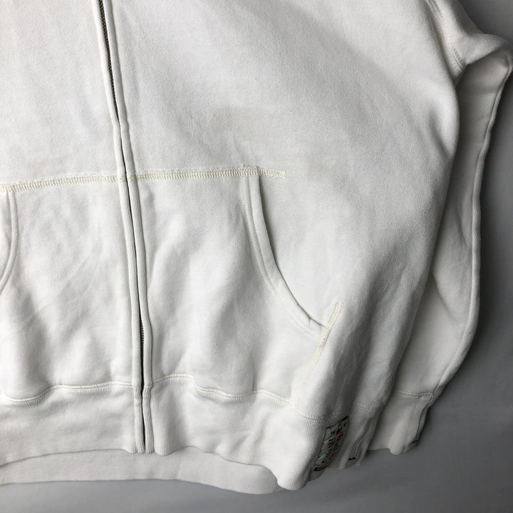 Ralph Lauren POLO JEANS COMPANY Full-Zip Sweatshirt Hoodie, Men's Size L (approx.) cotton white type Vintage Second Hand