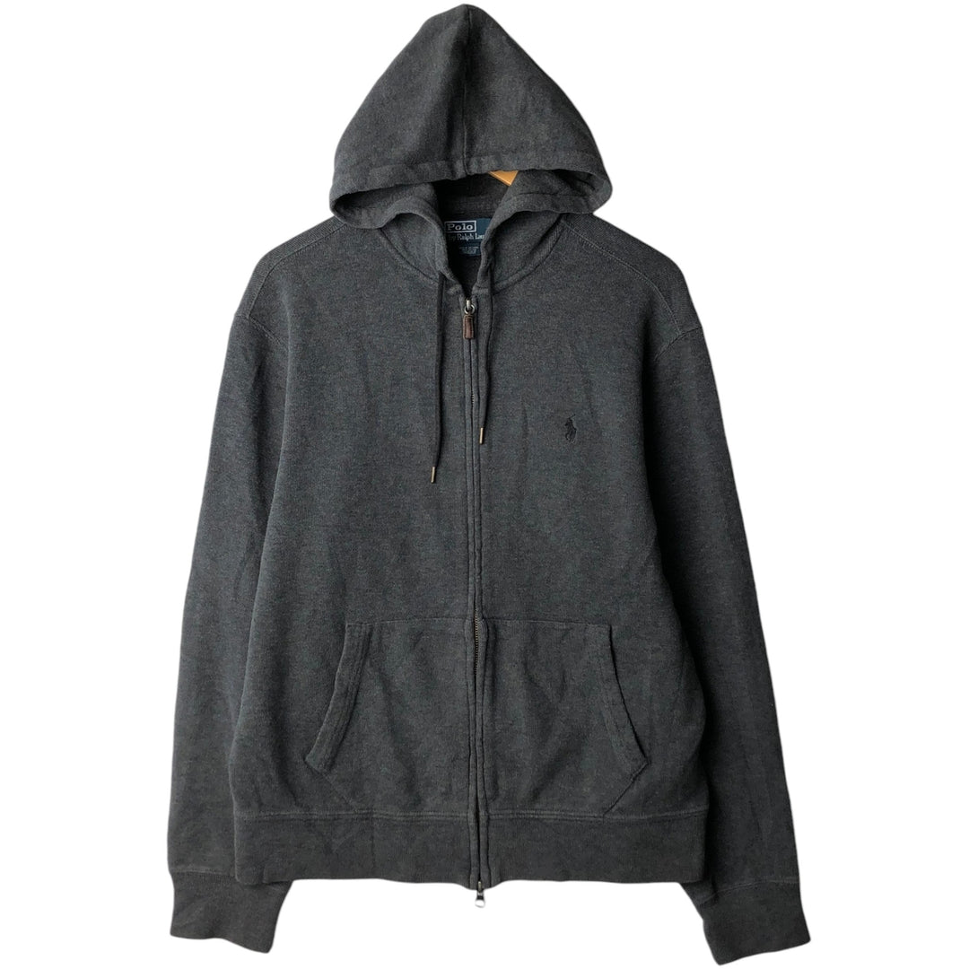 Ralph Lauren POLO by Ralph Lauren Sweat Full Zip Hoodie Men's L size cotton gray type Vintage Second Hand
