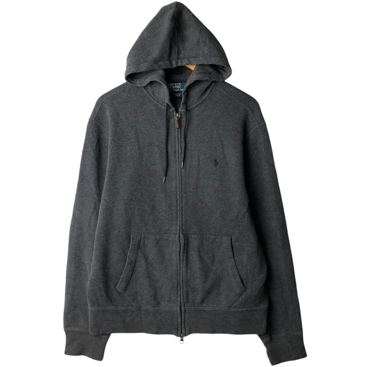 Ralph Lauren POLO by Ralph Lauren Sweat Full Zip Hoodie Men's L size cotton gray type Vintage Second Hand