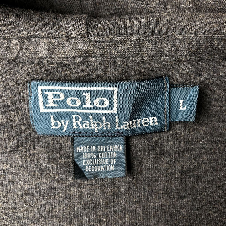 Ralph Lauren POLO by Ralph Lauren Sweat Full Zip Hoodie Men's L size cotton gray type Vintage Second Hand