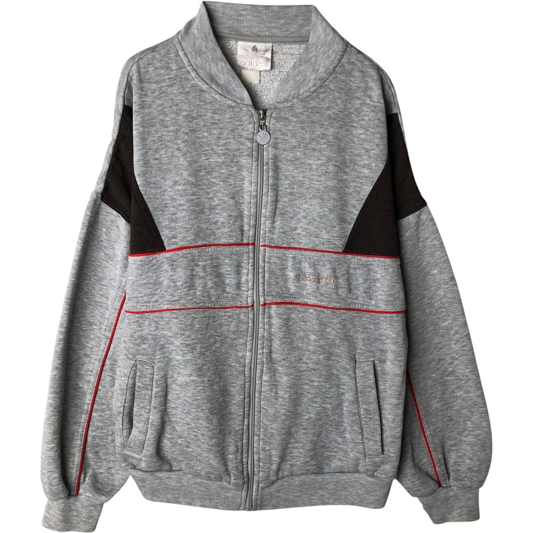 Adidas full zip sweatshirt, sweatshirt, men's size L unclear gray type Vintage Second Hand