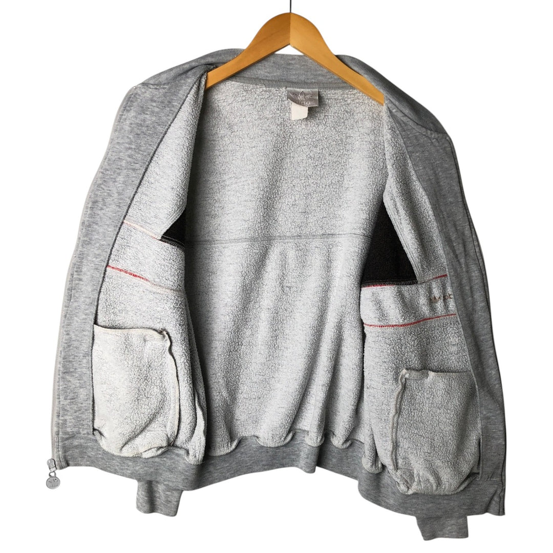 Adidas full zip sweatshirt, sweatshirt, men's size L unclear gray type Vintage Second Hand