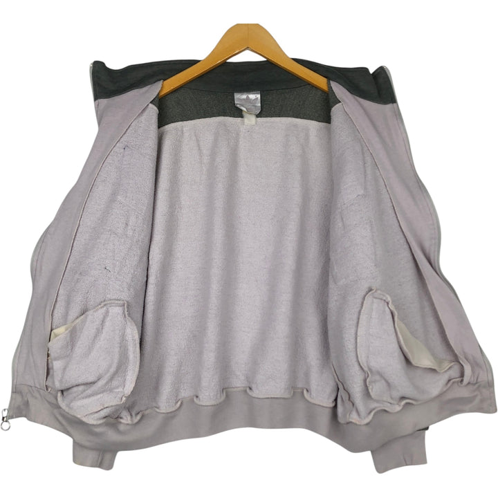 80'S Adidas Trefoil Logo Full-Zip Sweatshirt, Men's Size L (approx.), Vintage unclear gray type Vintage Second Hand