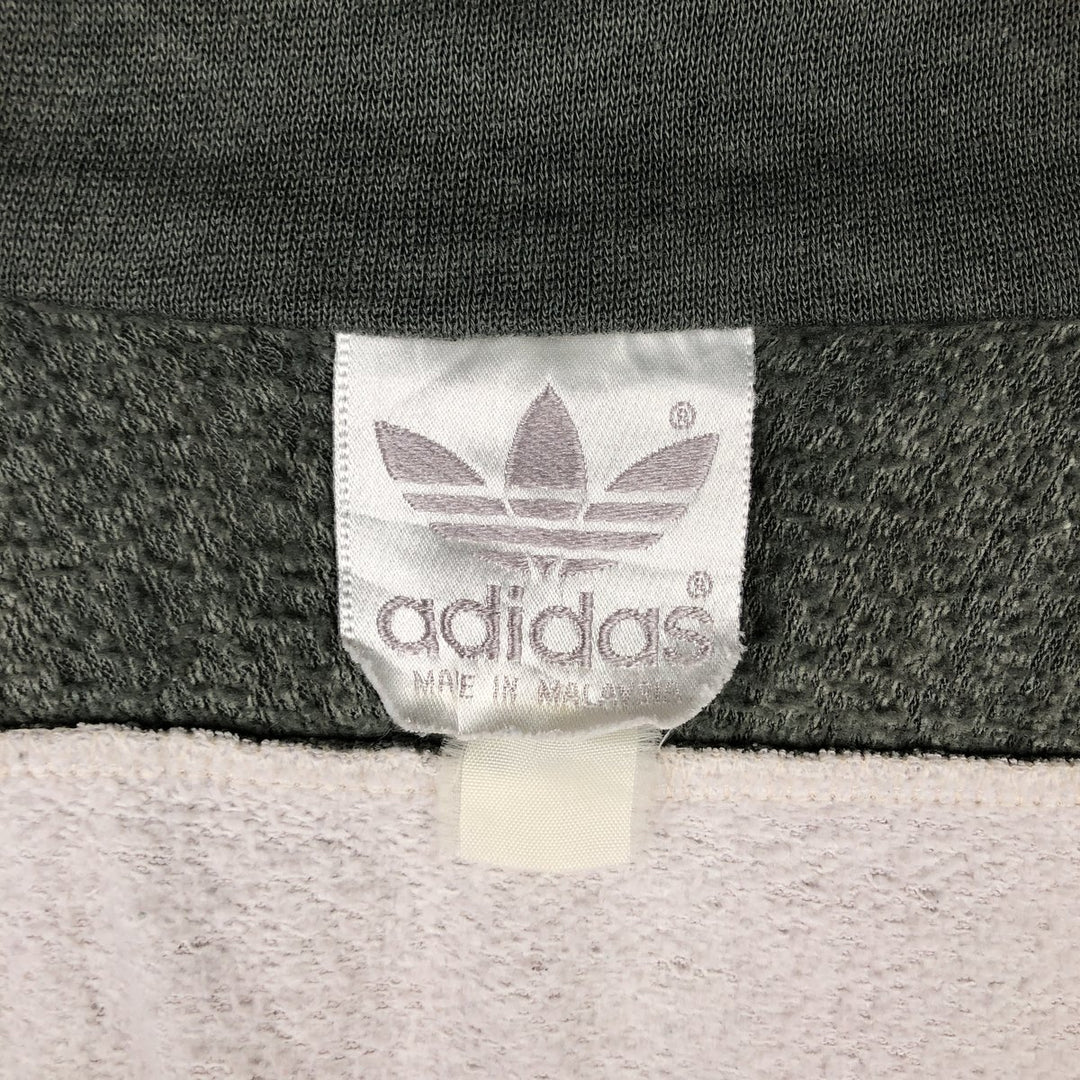 80'S Adidas Trefoil Logo Full-Zip Sweatshirt, Men's Size L (approx.), Vintage unclear gray type Vintage Second Hand