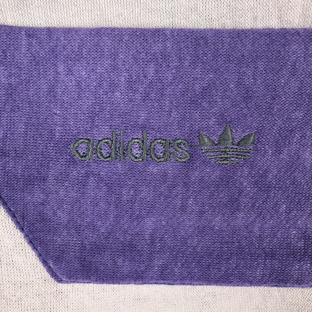 80'S Adidas Trefoil Logo Full-Zip Sweatshirt, Men's Size L (approx.), Vintage unclear gray type Vintage Second Hand