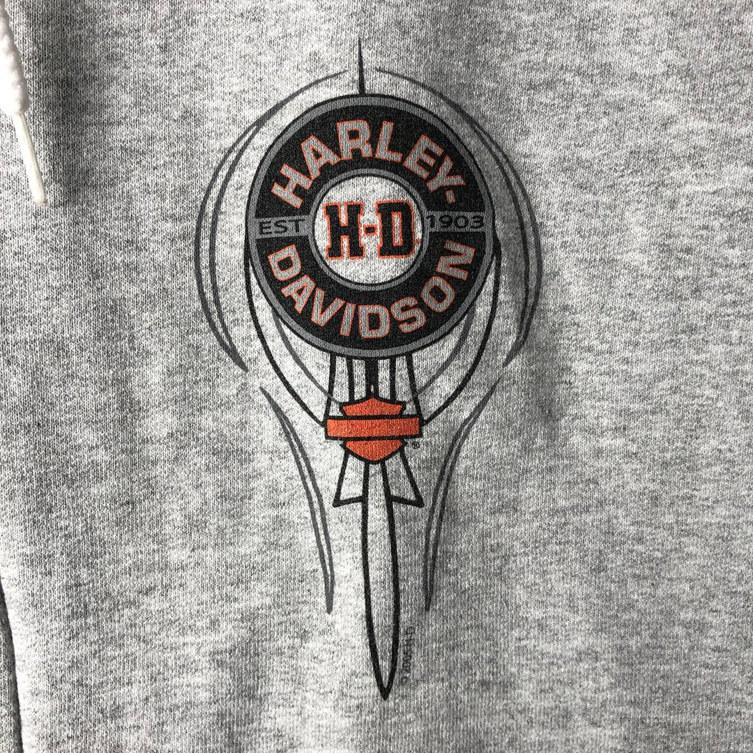 Harley-Davidson Sweat Full Zip Hoodie Men's L size cotton gray type Vintage Second Hand