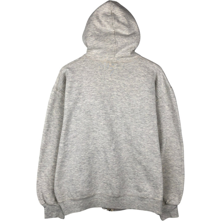 Vintage 90'S Russell Athletic full-zip sweatshirt hoodie, made in the USA, size L, men's cotton gray type Vintage Second Hand