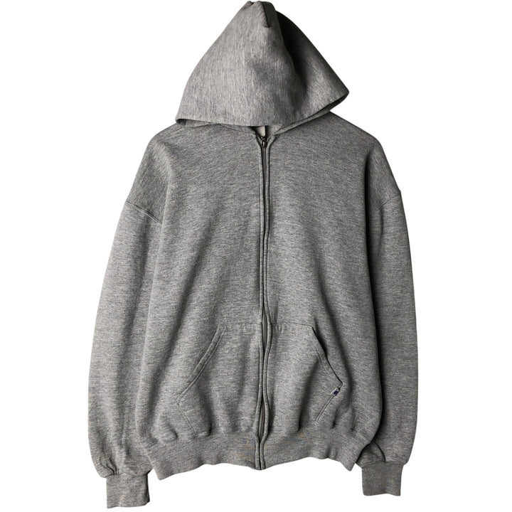 Russell ATHLETIC Athletic Sweat Full-Zip Hoodie, Men's Size L (approx.) unclear gray type Vintage Second Hand