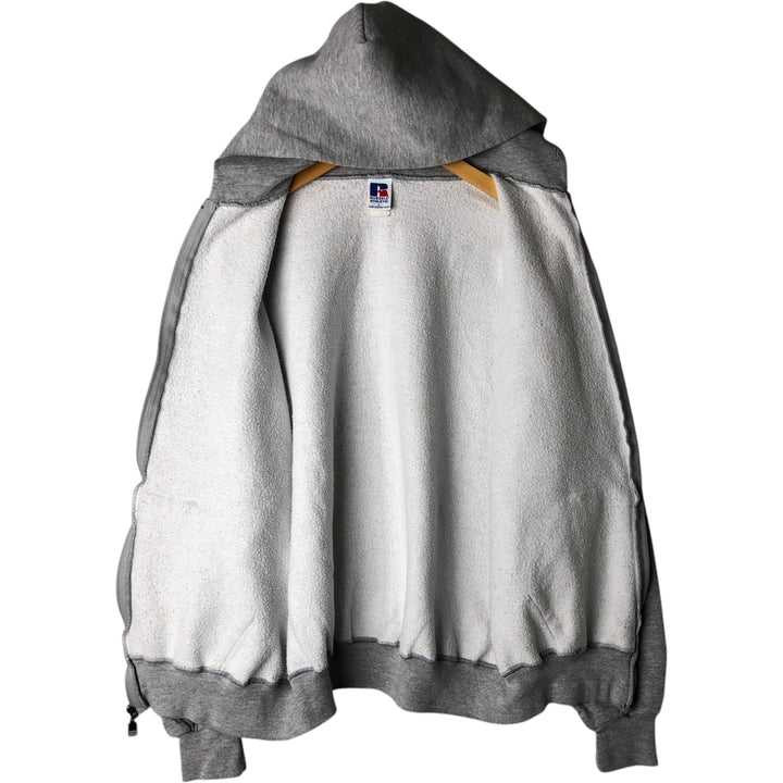 Russell ATHLETIC Athletic Sweat Full-Zip Hoodie, Men's Size L (approx.) unclear gray type Vintage Second Hand