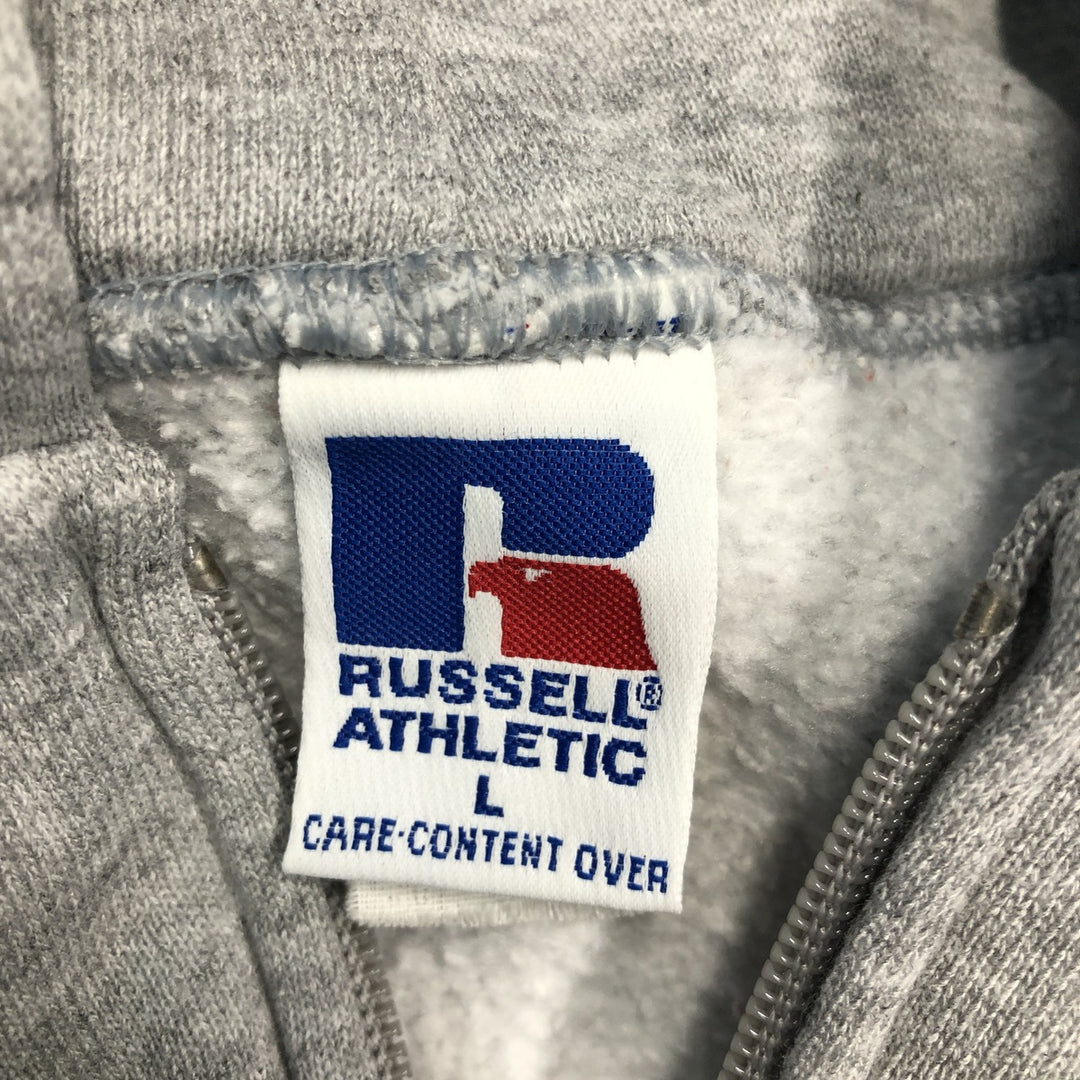Russell ATHLETIC Athletic Sweat Full-Zip Hoodie, Men's Size L (approx.) unclear gray type Vintage Second Hand