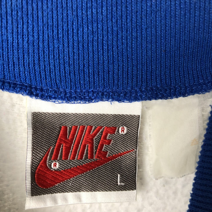 Nike full-zip sweatshirt, men's size L unclear white type Vintage Second Hand