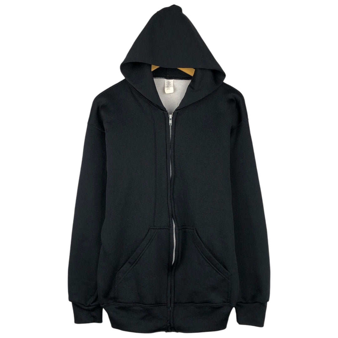 Vintage full-zip sweatshirt hoodie, made in the USA, size M. polyester black type Vintage Second Hand