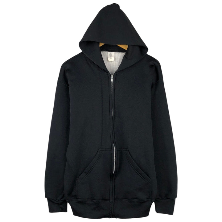 Vintage full-zip sweatshirt hoodie, made in the USA, size M. polyester black type Vintage Second Hand