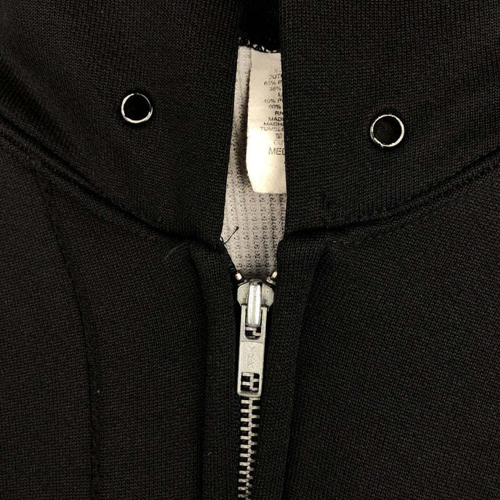 Vintage full-zip sweatshirt hoodie, made in the USA, size M. polyester black type Vintage Second Hand