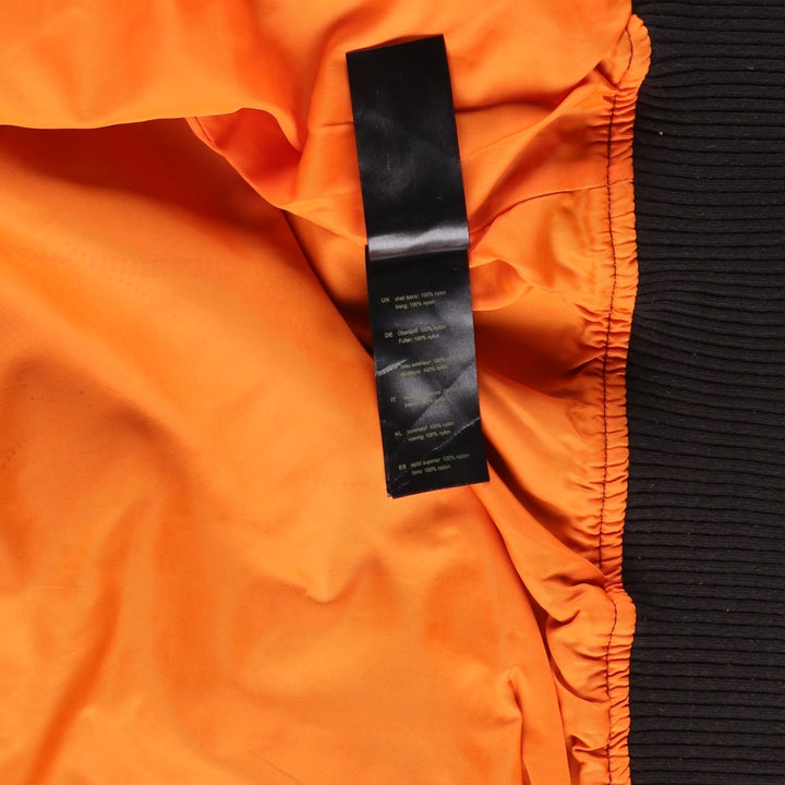 Civilian-made Alpha Industries military flight jacket, women's size L equivalent. Nylon black type Vintage Second Hand