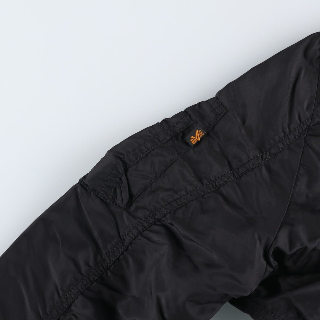 Civilian-made Alpha Industries military flight jacket, women's size L equivalent. Nylon black type Vintage Second Hand