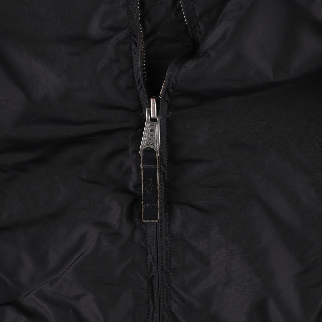 Civilian-made Alpha Industries military flight jacket, women's size L equivalent. Nylon black type Vintage Second Hand