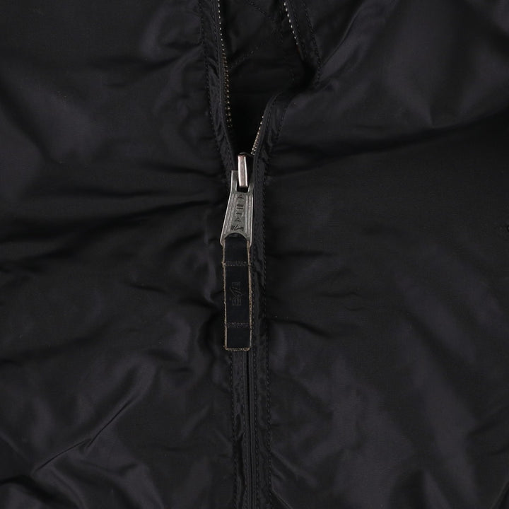 Civilian-made Alpha Industries military flight jacket, women's size L equivalent. Nylon black type Vintage Second Hand