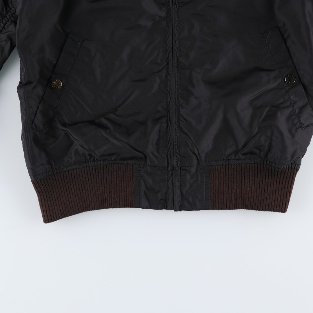 Civilian-made Alpha Industries military flight jacket, women's size L equivalent. Nylon black type Vintage Second Hand