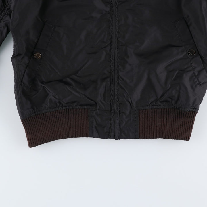 Civilian-made Alpha Industries military flight jacket, women's size L equivalent. Nylon black type Vintage Second Hand