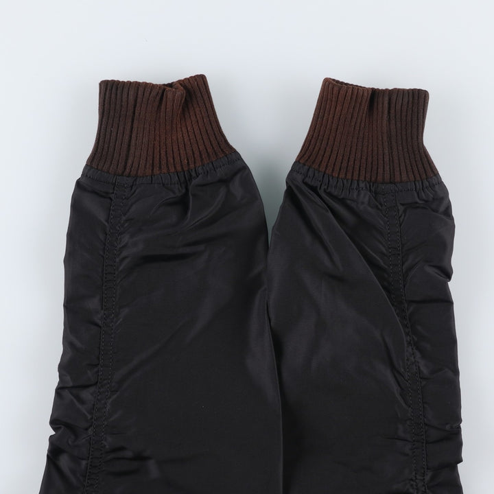 Civilian-made Alpha Industries military flight jacket, women's size L equivalent. Nylon black type Vintage Second Hand