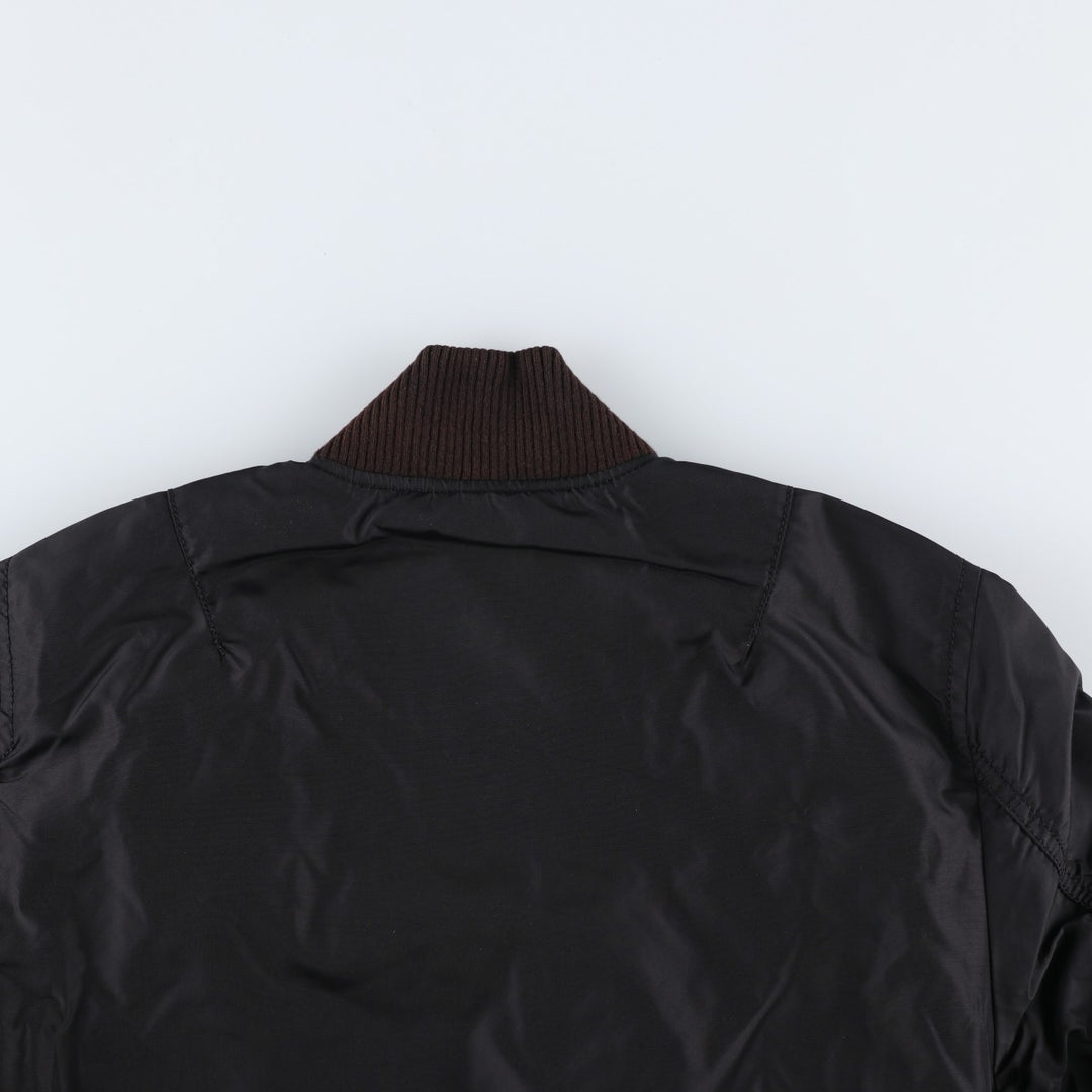 Civilian-made Alpha Industries military flight jacket, women's size L equivalent. Nylon black type Vintage Second Hand