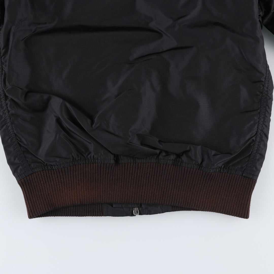 Civilian-made Alpha Industries military flight jacket, women's size L equivalent. Nylon black type Vintage Second Hand