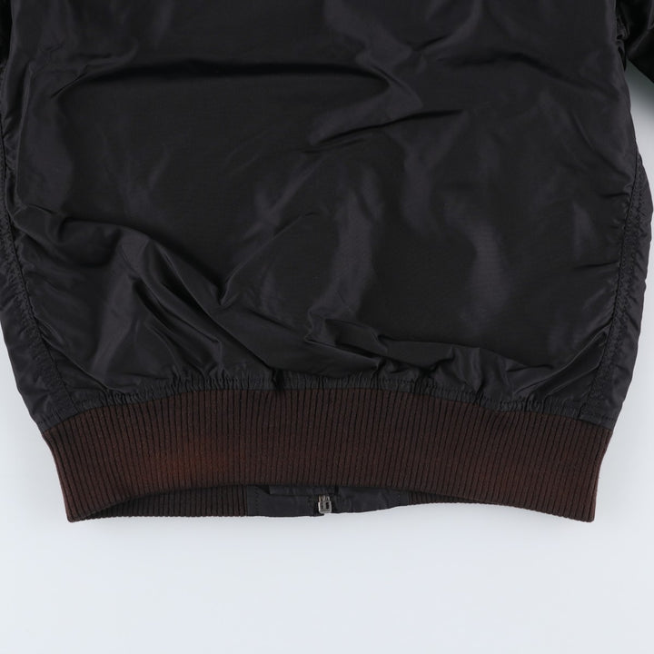 Civilian-made Alpha Industries military flight jacket, women's size L equivalent. Nylon black type Vintage Second Hand
