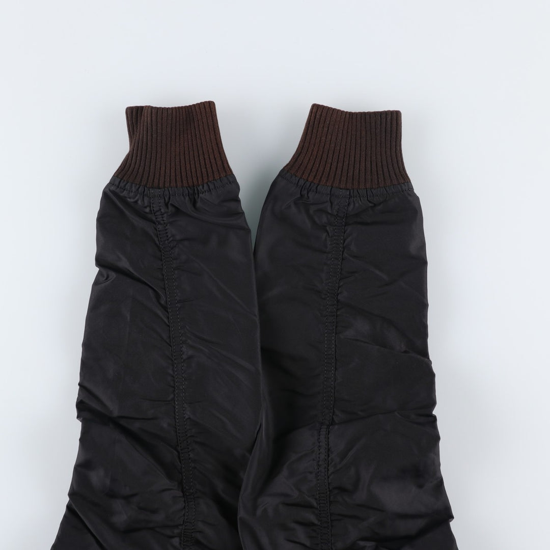 Civilian-made Alpha Industries military flight jacket, women's size L equivalent. Nylon black type Vintage Second Hand