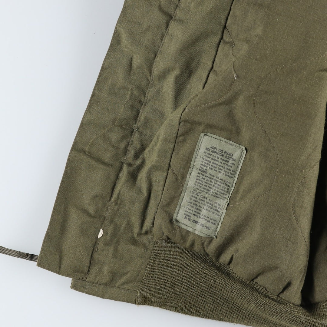 1990'S US Military Issue CVC Nomex Military Tanker Jacket, Made in USA, Large-Short (Men's Size L equivalent), Vintage Aramid Khaki type Vintage Second Hand
