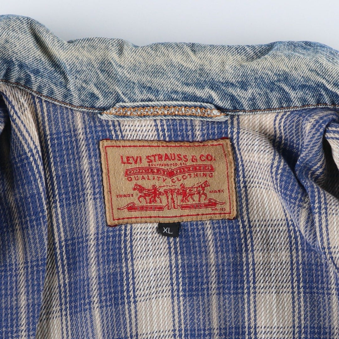 1990'S Levi's 70699-0289 Denim Jacket, Made in USA, Men's XL equivalent, Vintage. cotton blue type Vintage Second Hand