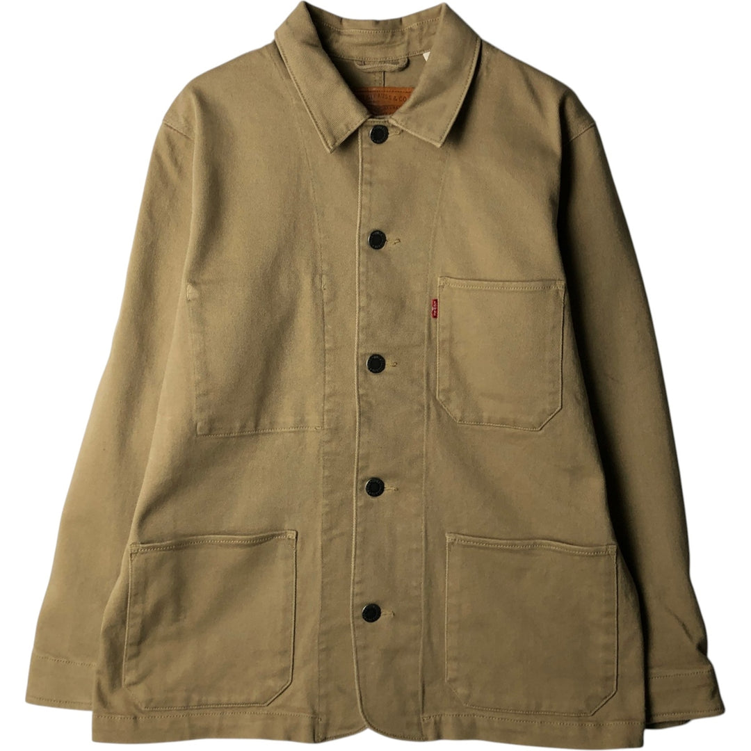 Levi's denim coveralls, men's size L (approx.) cotton Beige type Vintage Second Hand