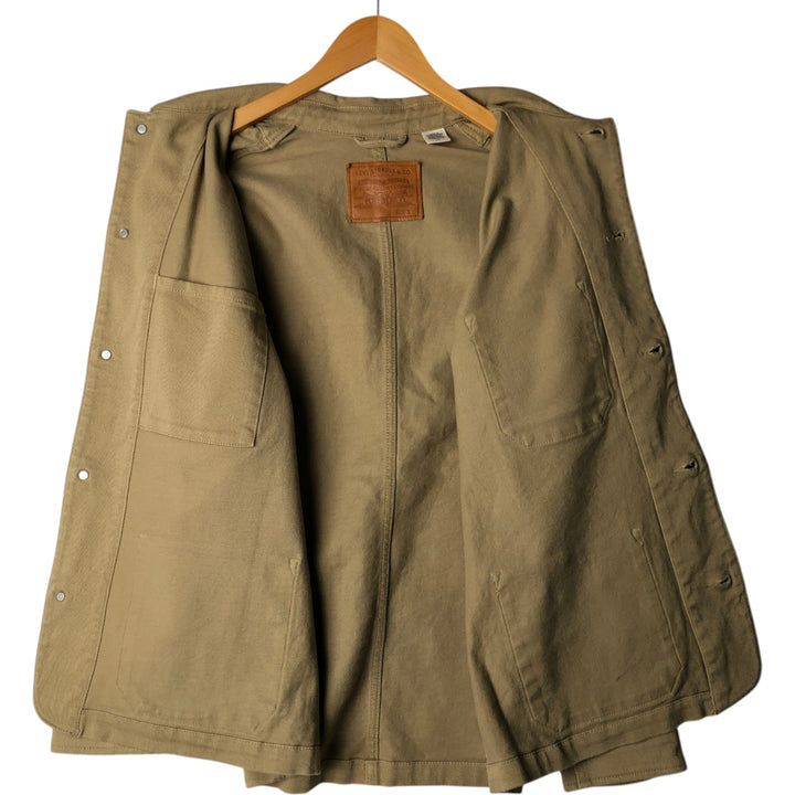 Levi's denim coveralls, men's size L (approx.) cotton Beige type Vintage Second Hand