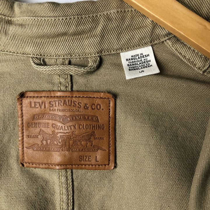 Levi's denim coveralls, men's size L (approx.) cotton Beige type Vintage Second Hand