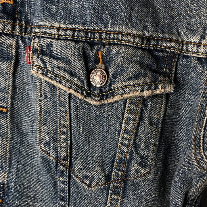 00'S Levi's denim jacket, denim jacket, men's size L cotton blue type Vintage Second Hand