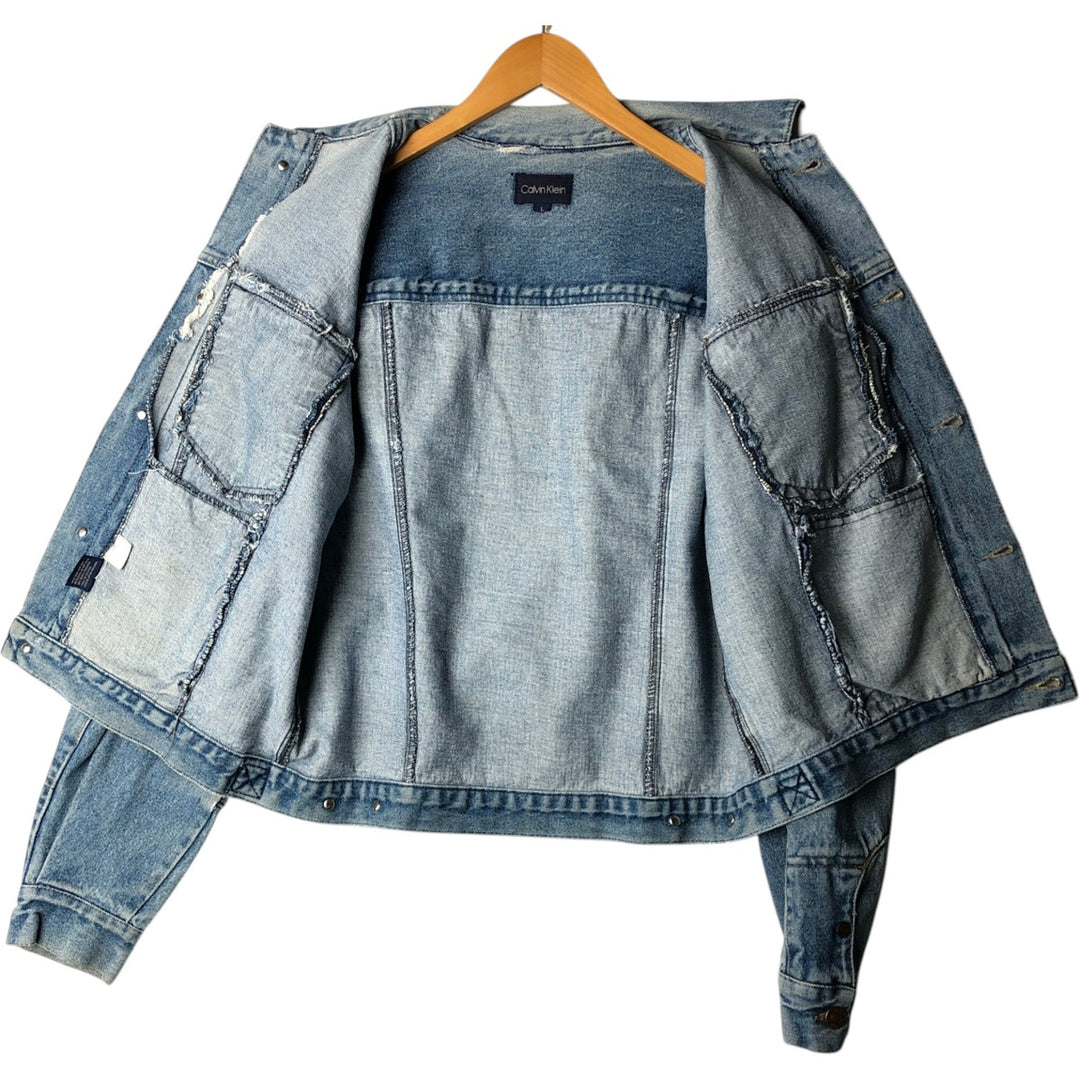 1990'S Calvin Klein denim jacket, men's size L equivalent, vintage. cotton blue type Vintage Second Hand