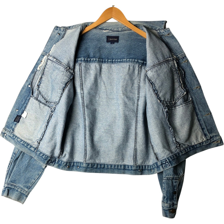 1990'S Calvin Klein denim jacket, men's size L equivalent, vintage. cotton blue type Vintage Second Hand
