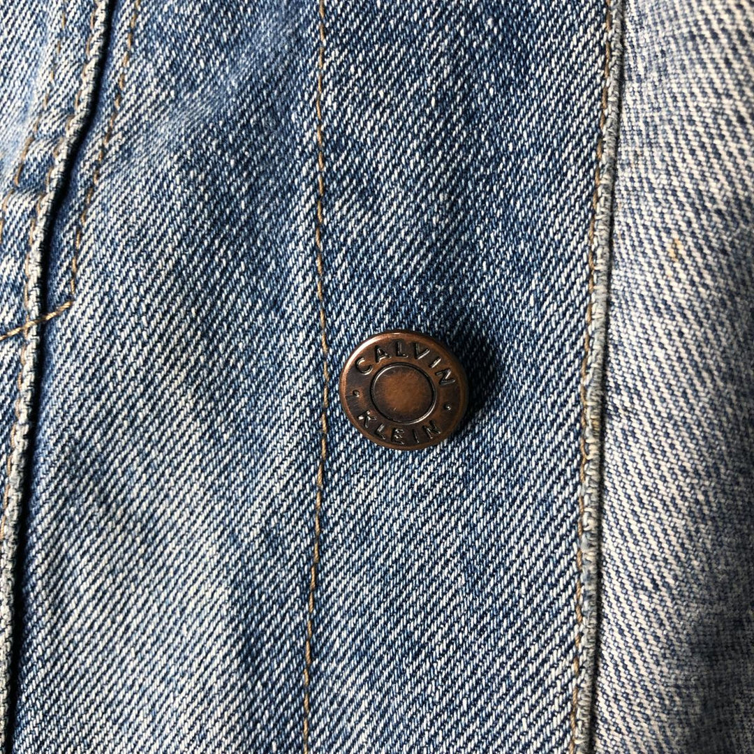 1990'S Calvin Klein denim jacket, men's size L equivalent, vintage. cotton blue type Vintage Second Hand