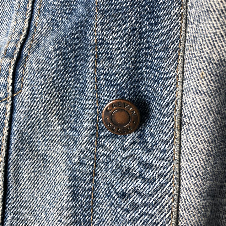 1990'S Calvin Klein denim jacket, men's size L equivalent, vintage. cotton blue type Vintage Second Hand