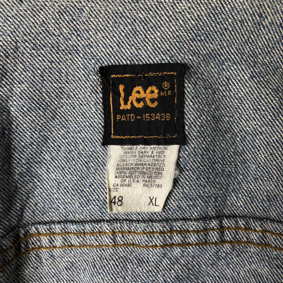 80'S Lee Riders Hard Rock Cafe Denim Jacket (Men's XL equivalent) Vintage cotton blue type Vintage Second Hand