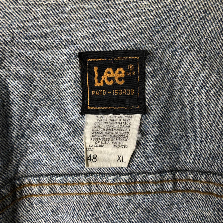 80'S Lee Riders Hard Rock Cafe Denim Jacket (Men's XL equivalent) Vintage cotton blue type Vintage Second Hand